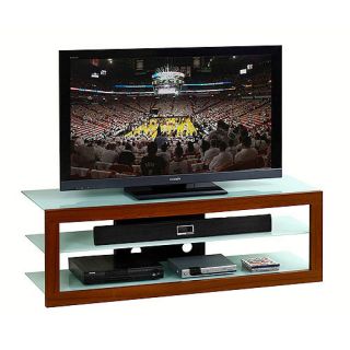 Techni Mobili Naples Frosted Tempered Glass TV Stand, for TVS up to 65"