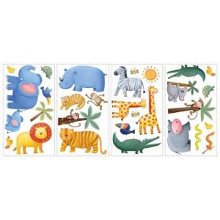 10 in. x 18 in. Jungle Adventure 29 Piece Peel and Stick Wall Decals RMK1136SCS