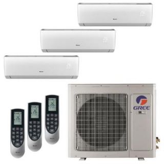 GREE Multi 21 Zone 24,000 BTU 2 Ton Ductless Mini Split Air Conditioner with Heat, Inverter, Remote   208 230 Volt/60Hz MULTI24HP302