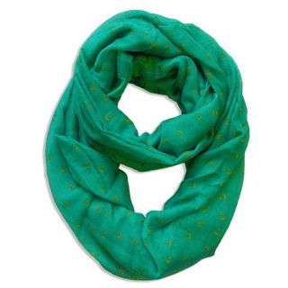 Peach Couture Emerald Nautical Anchor Infinity Loop Scarf   17286187