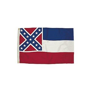Flagzone Mississippi Flag with Heading and Grommets, 3 x 5, Each