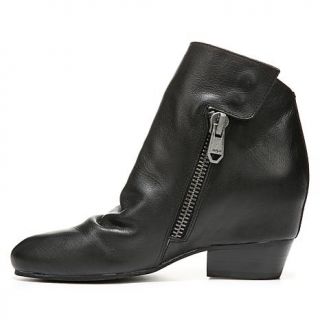 Naya "Fillie" Pleated Zip Leather Bootie   7887351