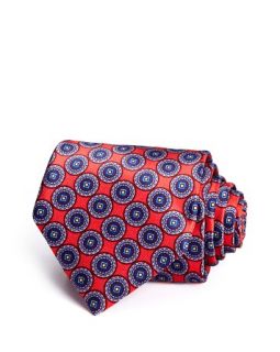 Canali Large Medallion Print Classic Tie