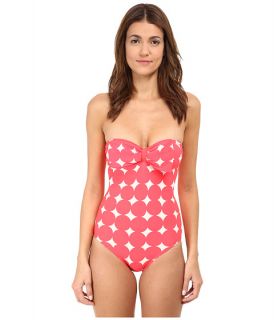 Kate Spade New York Marmount Bandeau Mailot w/ Removable Soft Cups & Strap