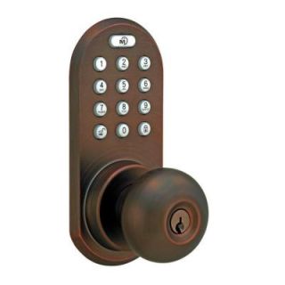 Morning Industry Oil Rubbed Bronze Touch Pad and Remote Electronic Entry Knob QKK 01OB