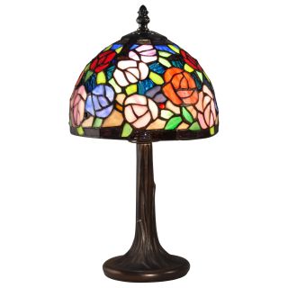 Carnation 14.3 H Table Lamp with Bowl Shade by Dale Tiffany