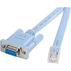 StarTech Cisco console router cable RJ45 m   DB9 f   6 ft