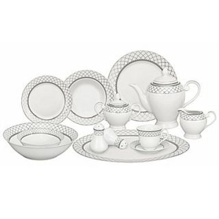 Lorren Home Trends Verona 57 Piece Porcelain Dinnerware Set