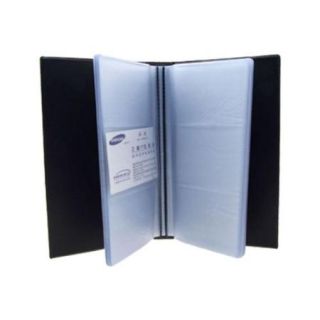 Faux Leather Cover Card Holder 48 Pages for 144 Cards Black