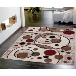 Clifton Modern Circles Beige Area Rug by sweet home stores