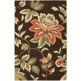 Nourison French Country Chocolate 3 ft. 6 in. x 5 ft. 6in. Area Rug 032607