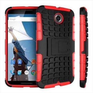 Roocase RC NX6 HYB D9 RD Google Nexus 6 Blok Armor Case, Red