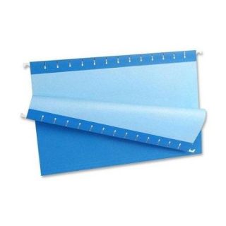 Pendaflex Essentials Color Hanging Folders   Legal   8.50" X 14"   1/5 Tab Cut   Blue   25 / Box (ESS81623)