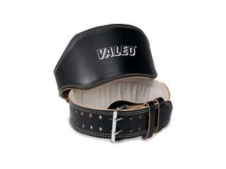 Valeo Leather Lifting Belt, Black, Medium, 6 Inches