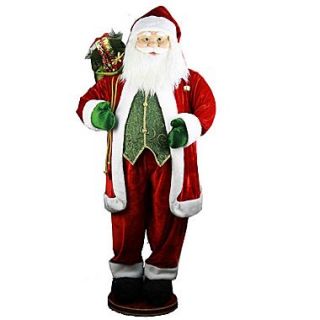 Garden State Foliage 60 Pop Up Santa Dressed in Traditional Red Velvet with Giftbag