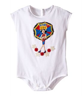 Dolce & Gabbana Kids Jersey Applique One Piece (Infant) White