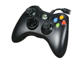 Xbox 360 Wired Controller Black/Glossy Black