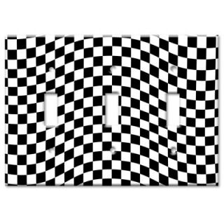 Art Plates Checkered Racing Flag 3 Toggle Wall Plate T 503
