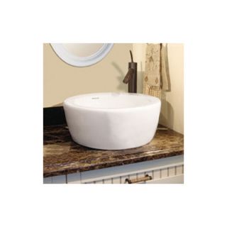 DecoLav Classically Redefined Round Ceramic Vessel Sink with Overflow