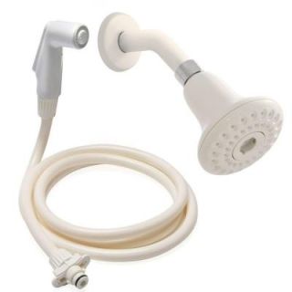 RINSE ACE 2 in 1 Convertible 1 Spray 3.5 Fixed Shower Head in White 4080