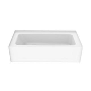 Aquatic A2 6030CTL 5 ft. Left Hand Drain Soaking Tub in White 6030CTL AW