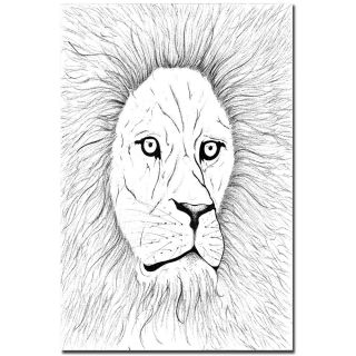 Trademark Fine Art Lion by Joe Dragunas Graphic Art on Canvas