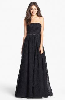 Adrianna Papell Strapless Soutache Gown