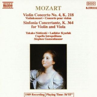 Mozart Violin Concerto No. 4, K218; Sinfonia concertante, K364