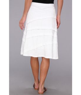 Mod O Doc Slub Jersey Asymmetrical Pleated Skirt White