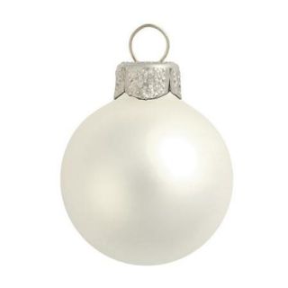 28ct Matte Fish Silver Glass Ball Christmas Ornaments 2" (50mm)