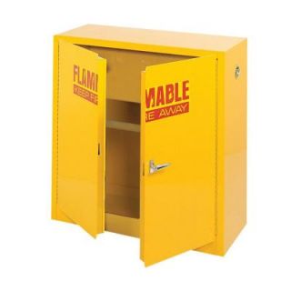 Sandusky 43 in. W x 44 in. H x 18 in. D Flammable Liquid Safety Cabinet in Yellow SC300F