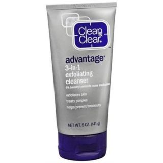 CLEAN & CLEAR ADVANTAGE 3 In 1 Exfoliating Cleanser 5 oz (Pack of 2)