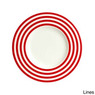Red Vanilla Freshness Mix & Match Yellow Dots 11.25 inch Dinner Plates