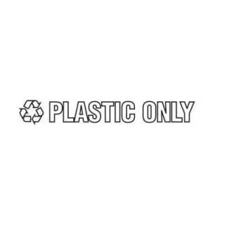Rubbermaid Commercial Products Plastic Only Recycle Decal FGRSW3