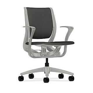 HON HONRW102PTCU19 Purpose Fabric Mid Back Chair with Fixed Arms, Iron Ore/Platinum