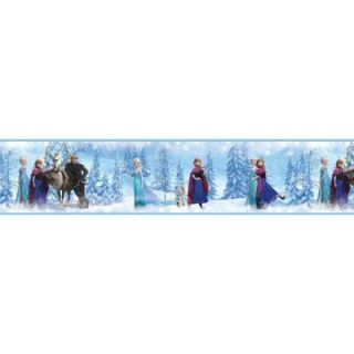 RoomMates 5 in. x 9.25 in. Frozen 20 in. Repeat Peel and Stick Border Wall Decal RMK2734BCS