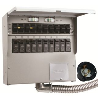 Reliance Controls Pro/Tran 50 Amp 10 Circuit 2 Manual Transfer Switch