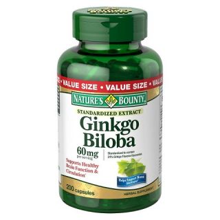 Bounty Ginkgo Biloba 60 mg Capsules   200 Count
