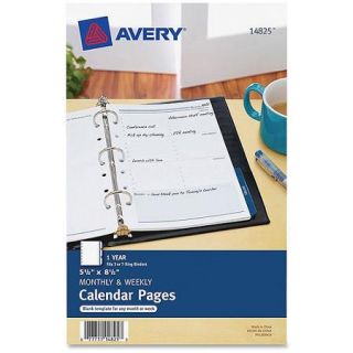 Avery Monthly/Weekly Calendar Refill Pages