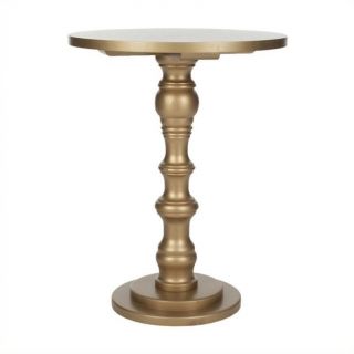 Safavieh Greta Pine Wood Accent Table in Gold   AMH6603D