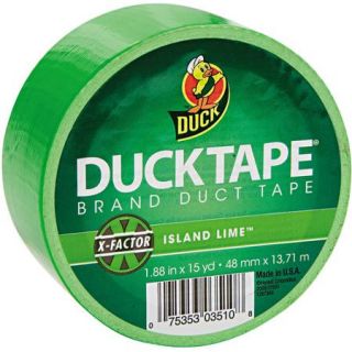Duck Brand 1.88" x 15 yd Colored Duct Tape, 3" Core, Neon Green