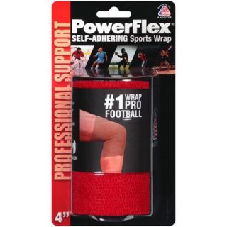 PowerFlex Self Adhering Sports Wrap, Red, 4"
