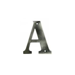 4 in. Solid Brass Residential Letter (Set of 10) (B   Antique Nickel)