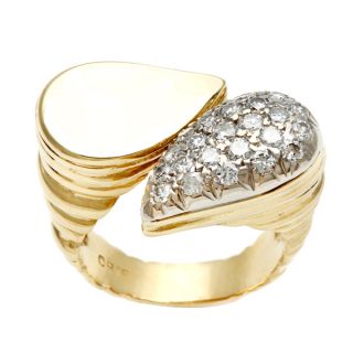 Pre owned 18k Yellow Gold 3/4ct TDW Estate Cocktail Ring (G H, VS1 VS2