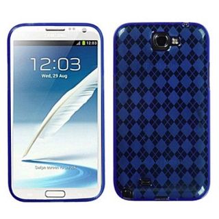 Insten Argyle Candy Skin Case For Samsung Galaxy Note II (T889/I605), Blue