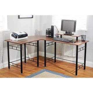 Simple Living L shaped Espresso Computer Desk