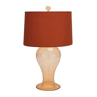 Woodland Imports Glass 27 H Table Lamp with Empire Shade; Amber