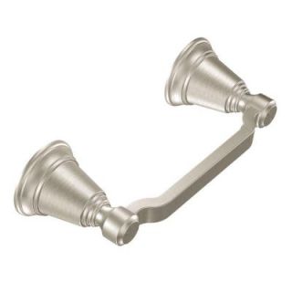 MOEN Rothbury Pivoting Double Post Toilet Paper Holder in Brushed Nickel YB8208BN