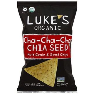 Luke's Organic Cha Cha Cha Chia Seed MultiGrain & Seed Chips, 5 oz (Pack of 12)