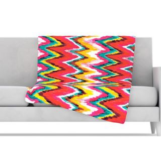 Painted Chevron Microfiber Fleece Throw Blanket